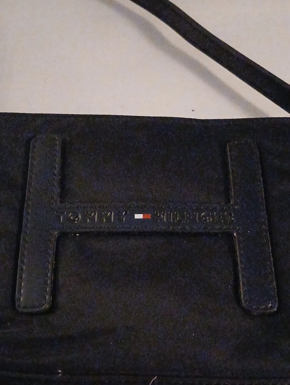 Tommy Hilfiger Black Nylon Shouler  Bag